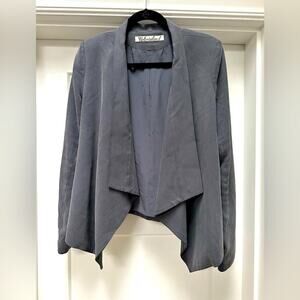 100% silk grey blazer victorialand size 8
